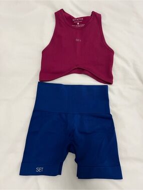 SET Active Ribbed Top with Shorts Set